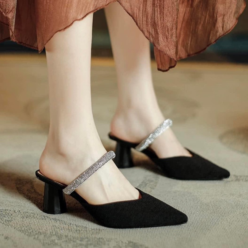 Sục cao gót quai đá - Bunny Shoes