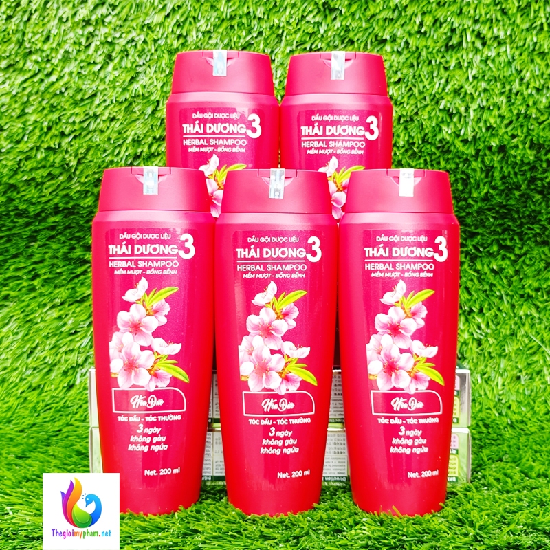 Dầu Gội Thái Dương 3 Hoa Đào 200ml