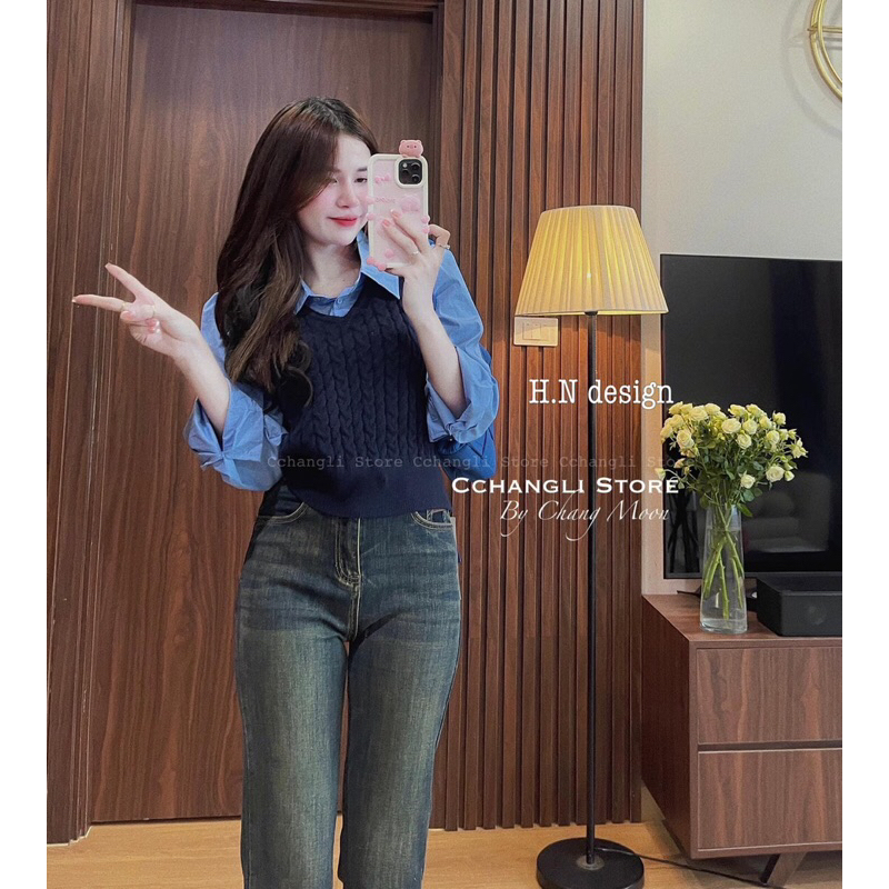 Áo len pha sơmi Hang QCL1