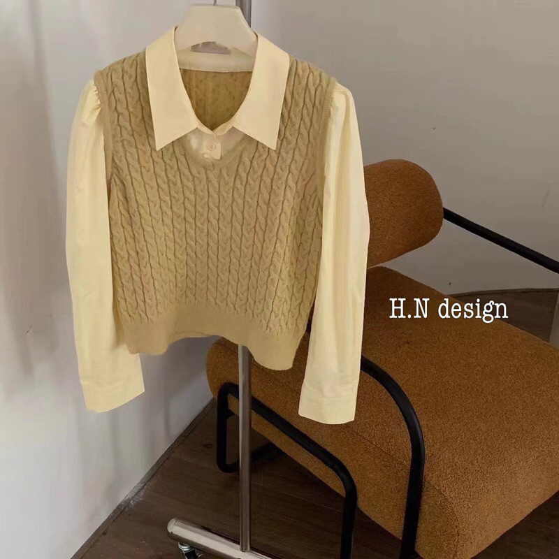 Áo len pha sơmi Hang QCL1