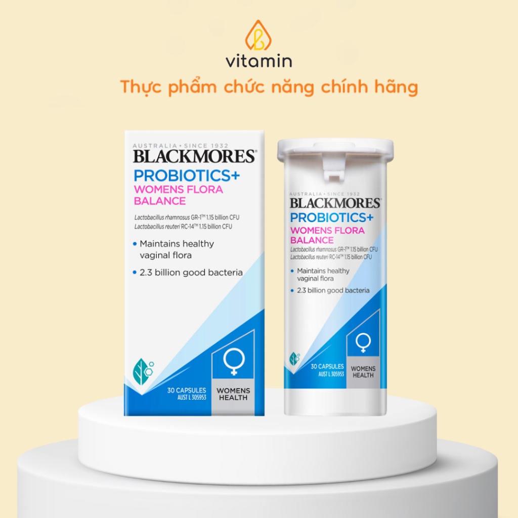 Viên Men vi sinh Blackmores Probiotics+ Womens Flora Balance lọ 30 viên