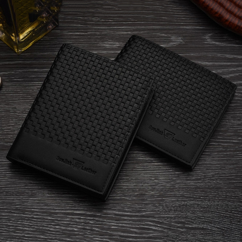 Ví nam mini kiểu đứng bóp nam nhiều ngăn da PU cao cấp D622 màu nâu, màu đen full hộp quà tặng ý nghĩa