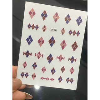 Sticker kẻ caro nail