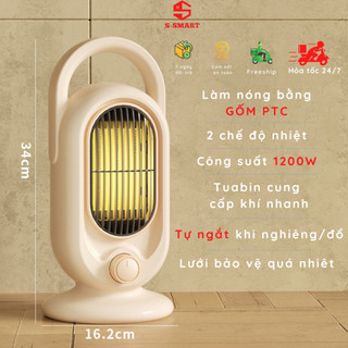 Quạt sưởi gốm PTC ceramic Không gây khô da, sưởi ấm phòng ngủ, phòng tắm, phòng khách diện tích đến 30m2