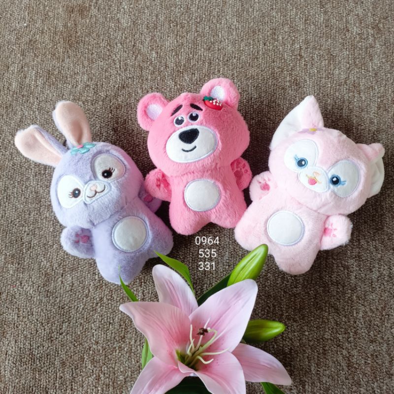 🌷Gấu móc khóa dâu,cáo, sella,đủ màu 13cm🌷