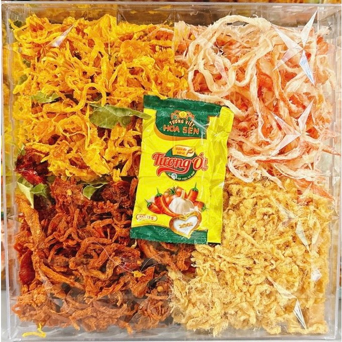 COMBO TẾT 2024 - MỰC XÉ, KHÔ HEO, GÀ LÁ CHANH, CHÀ BÔNG 600gr