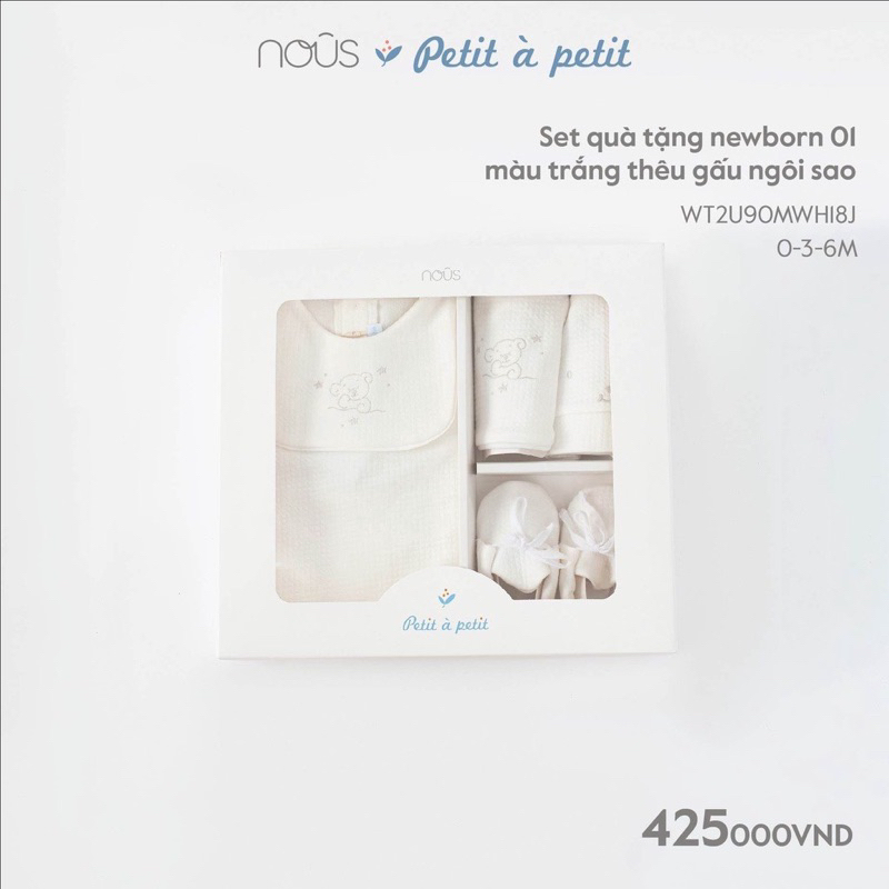 Set quà tặng sơ sinh cao cấp nguyên hộp Nous chính hãng mới nhất 2023