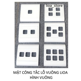 MẶT CÔNG TẮC VUÔNG TỪ 1-6 LỖ LiOA