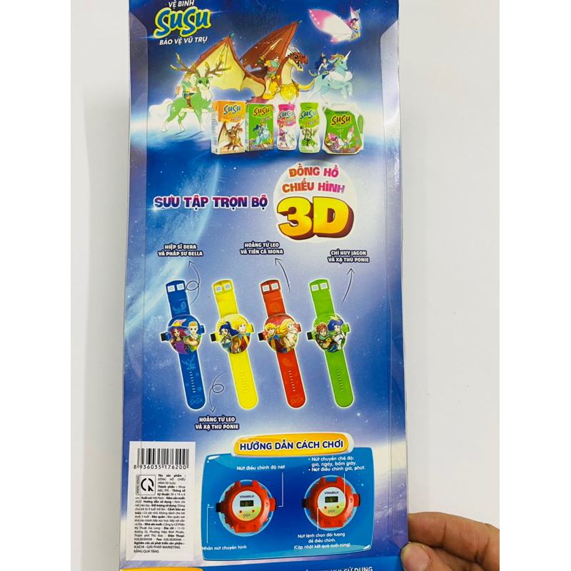 Đồng hồ chiếu hình 3D cho bé