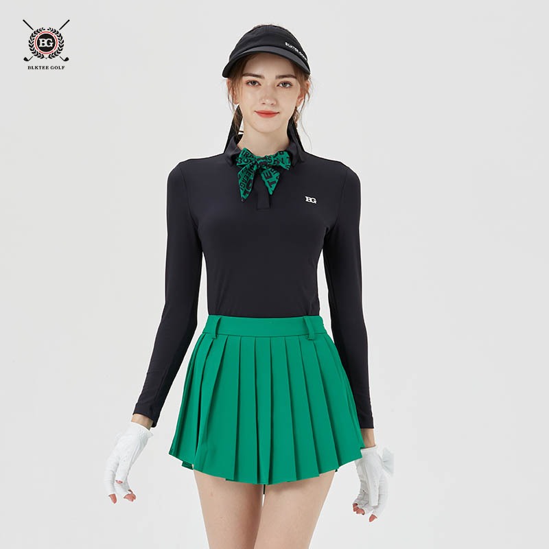 Áo váy golf nữ BLKTEE GOLF hàng cao cấp có tặng kèm khăn lụa mẫu mới nhất 2023 - HC GOLF