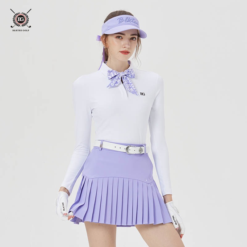 Áo váy golf nữ BLKTEE GOLF hàng cao cấp có tặng kèm khăn lụa mẫu mới nhất 2023 - HC GOLF