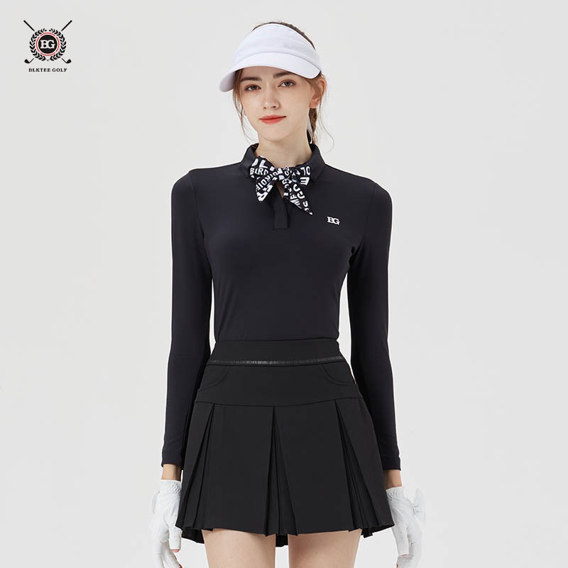 Áo váy golf nữ BLKTEE GOLF hàng cao cấp có tặng kèm khăn lụa mẫu mới nhất 2023 - HC GOLF
