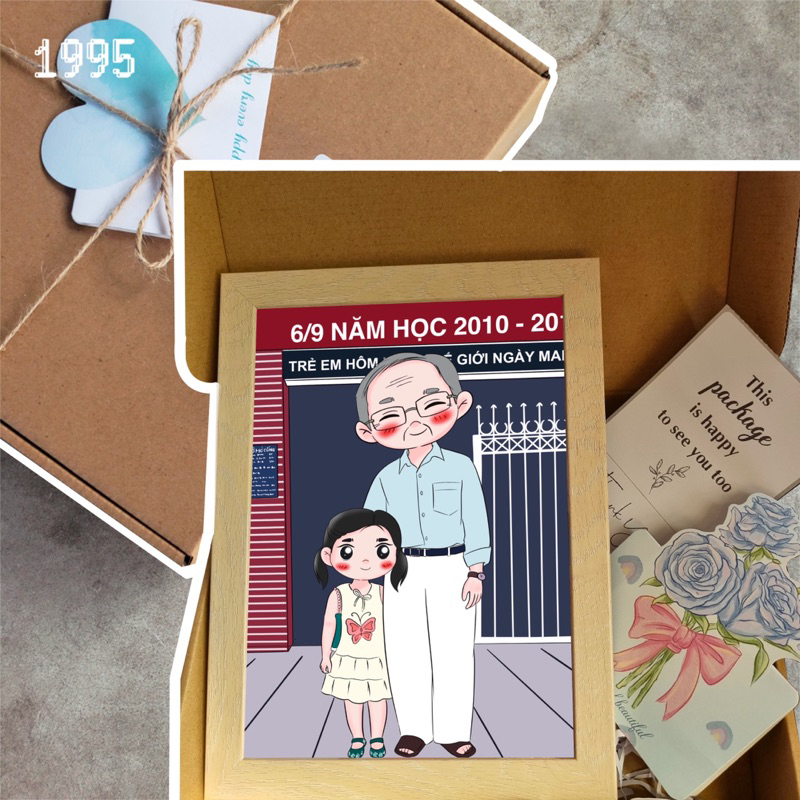 Quà Tặng Tranh Gia Đình Vẽ Theo Yêu Cầu Nhiều Phong Cách