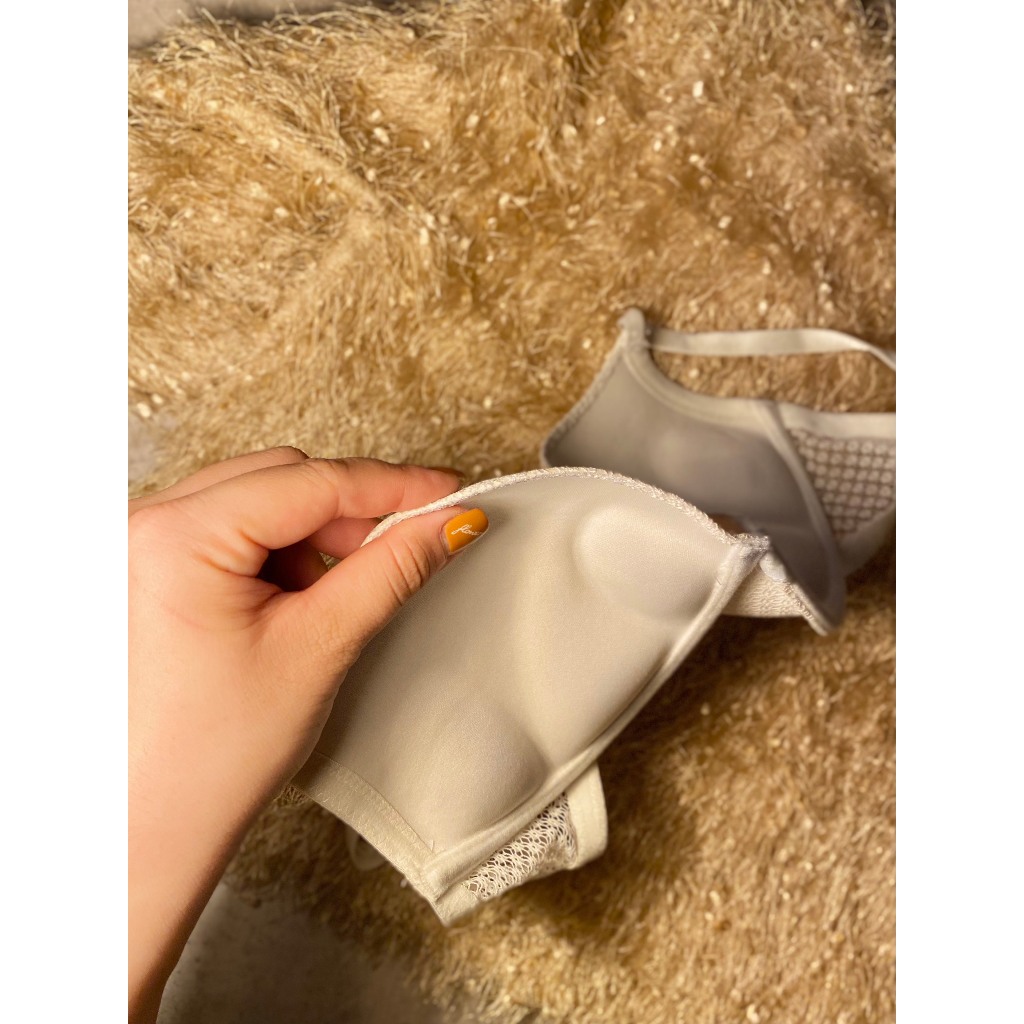 Áo ngực nữ mút dày có gọng trắng trơn xuất dư cho nữ