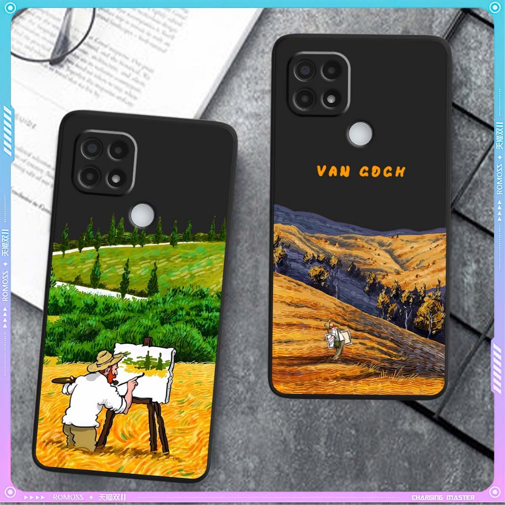 Oppo A15 / A15s Cạnh Vuông Bảo Vệ Cam / hình họa tiết