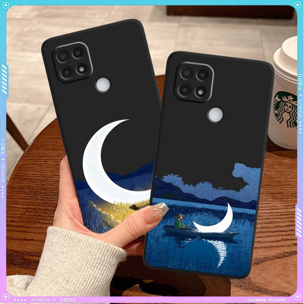 Oppo A15 / A15s Cạnh Vuông Bảo Vệ Cam / hình họa tiết