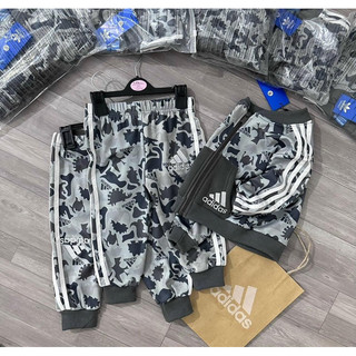 (9-40kg) Bộ nỉ bé trai Das khủng long xám