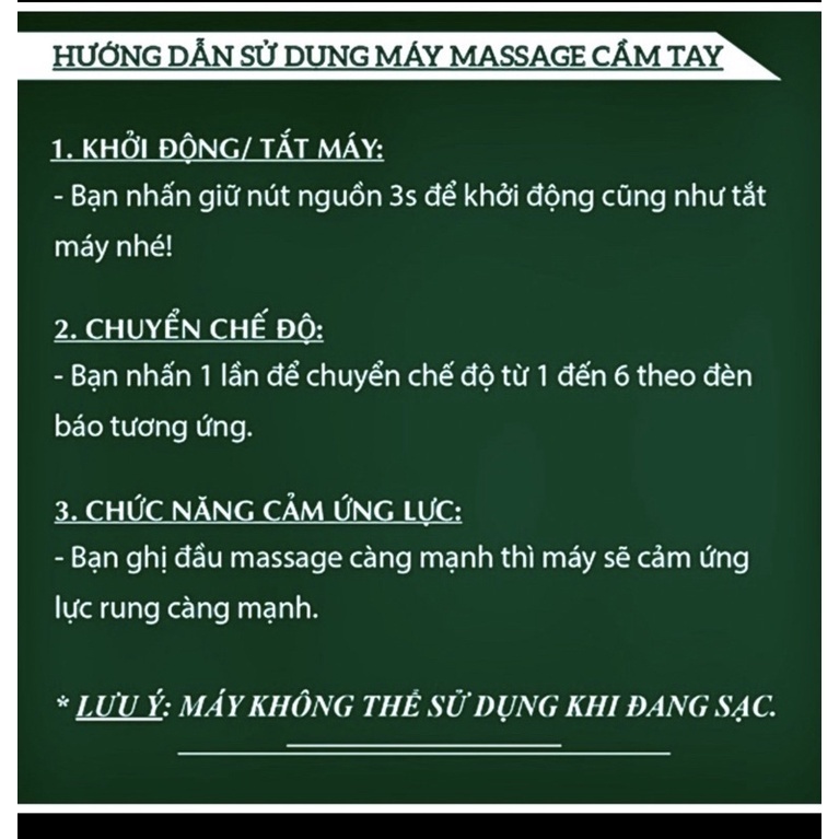 Máy massage cầm tay VD.STORE 6 chế độ giảm đau mỏi cơ bắp mát xa lưng vai cổ gáy mat xa toàn thân có đèn led
