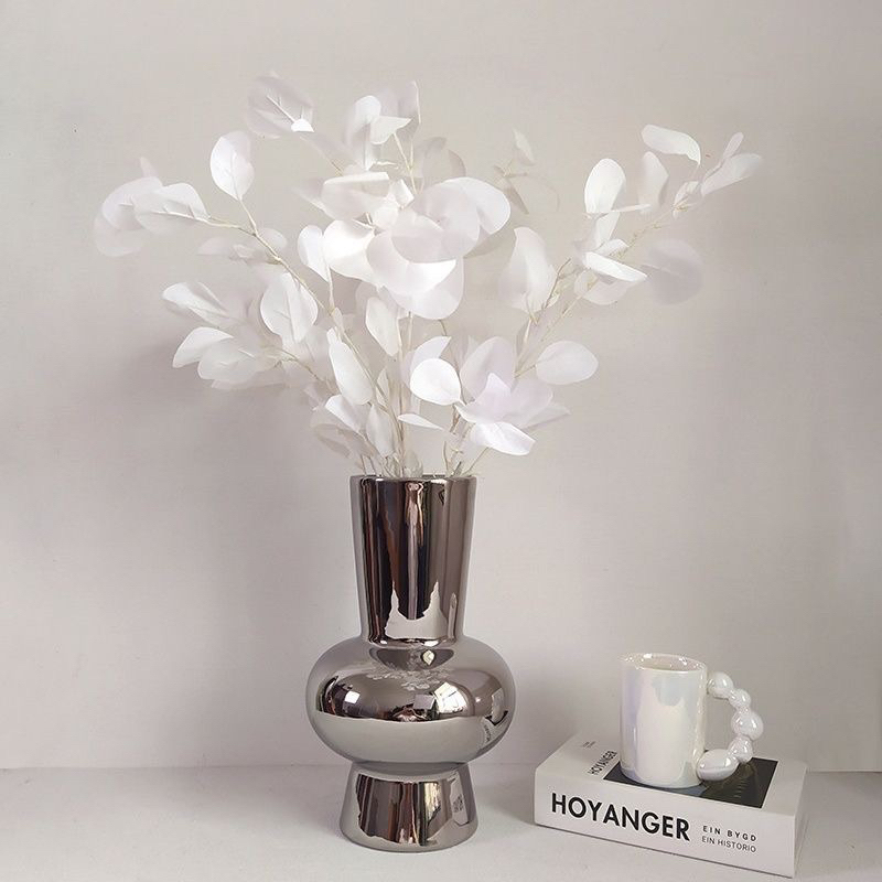 Bình cắm hoa tráng gương cao cấp trang trí phong khách hiện đại sang trọng dùng để cắm hoa