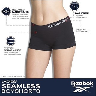 Combo 5 quần đùi xuất dư Reebok, quần boxer dành cho nữ không đường may, chất liệu dệt kim kháng khuẩn mềm mại