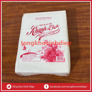 Giấy ăn vuông cao cấp giá rẻ 3 lớp dùng cho nhà hàng quán ăn bịch 550g