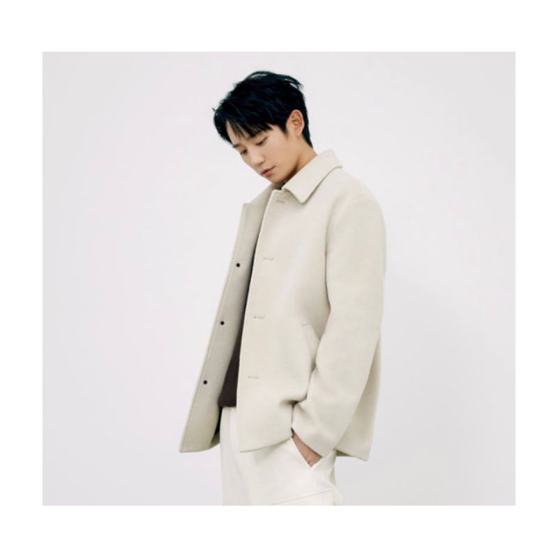 Áo khoác dạ dáng dài mind brig.e 2 màu đen kem chính hãng hàn quốc