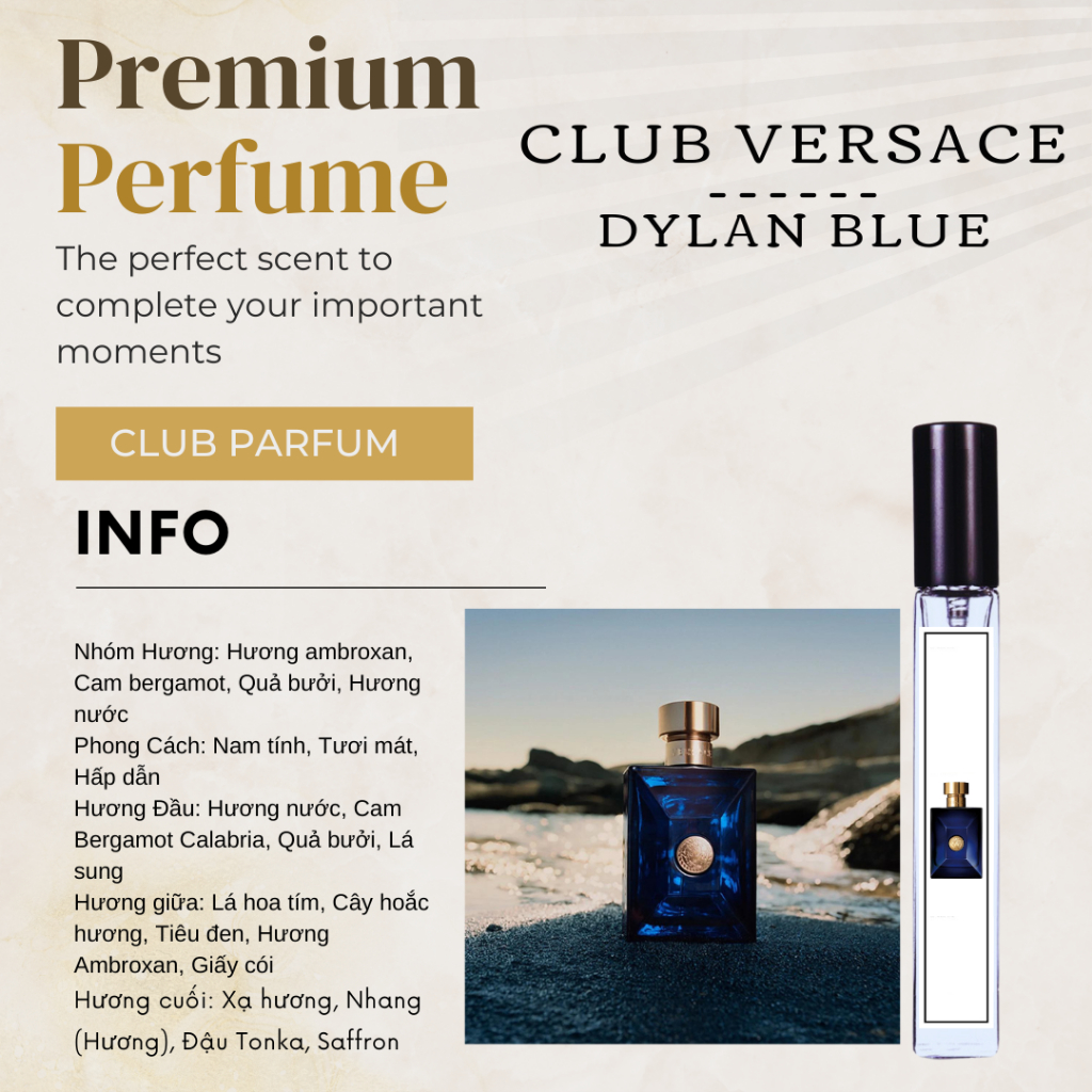 Nước hoa Nam Club Versace Pour Homme Dylan Blue EDT
