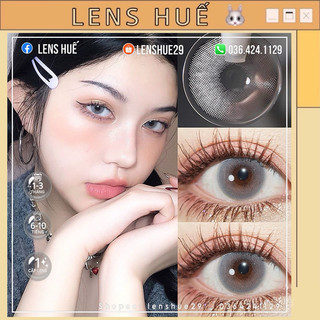 ✨(𝗖𝗔̣̂𝗡 𝗧𝗨̛̀ 𝟬-𝟲 Đ𝗢̣̂) - Lens GRAY xám tây bạc Hàn Quốc giãn tròng nhỏ siêu tây -  SHYNNIE LENS (Lens Huế) 🐰