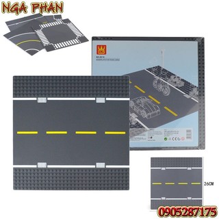 Tấm Nền Giao Thông Đường Phố Đường Thẳng Base City Đồ Chơi Xếp Hình Lắp Ráp MOC DIY