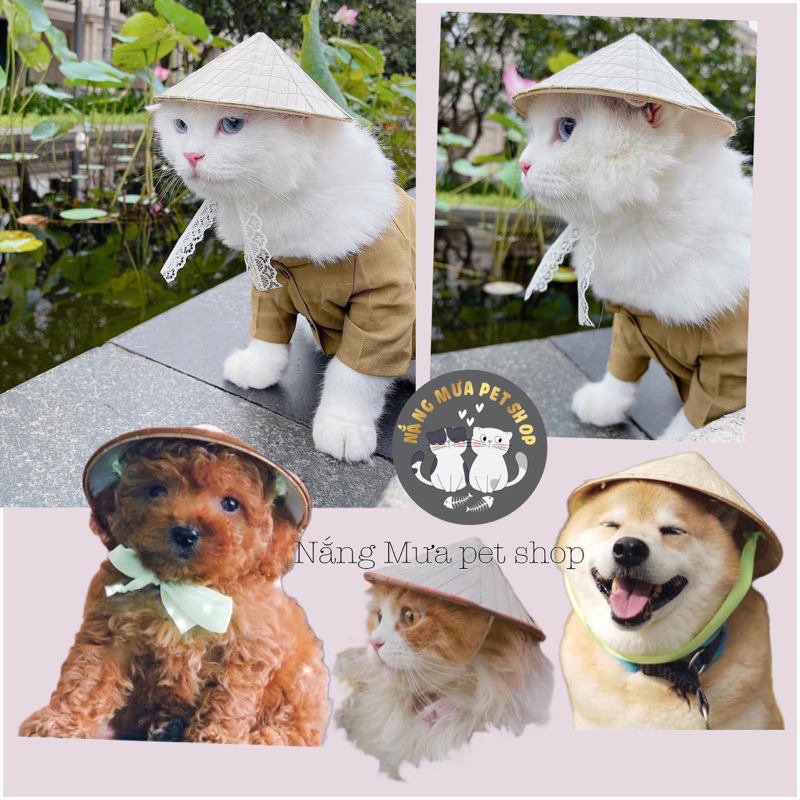 Nón Lá Cho Thú Cưng Chó Mèo