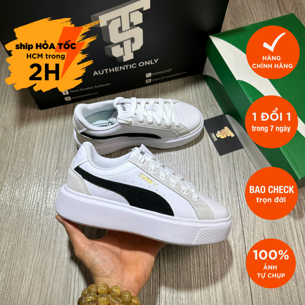 Giày thể thao PUMA OSL PRO MIX WHITE BLACK 392055 01 Full Box Tag Auth