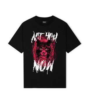 Áo thun tay lỡ Tee MÈO NOW  ,áo phông nam nữ NOW  đỏ form rộng unisex