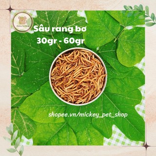 Sâu sấy khô hamster/ sâu rang bơ/ sâu trung thức ăn dặm sâu rang bơ dinh dưỡng bổ sung canxi cho hamter , nhím , chim
