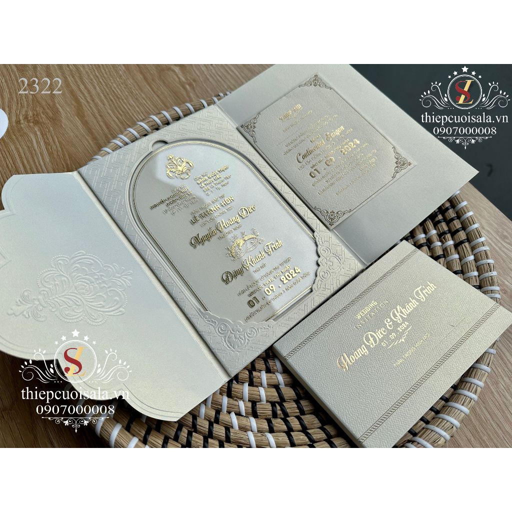Thiệp cướ Mica sang trọng SL2322, giá in >300, dưới 300 liên hệ Shop
