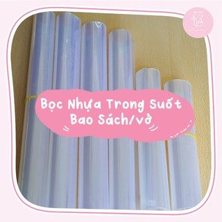 Bọc nhựa trong suốt loại dày bao vở, bọc nhựa bao sách các kích thước 26.7, 28.2, bao kiếng, bọc sách | caturday
