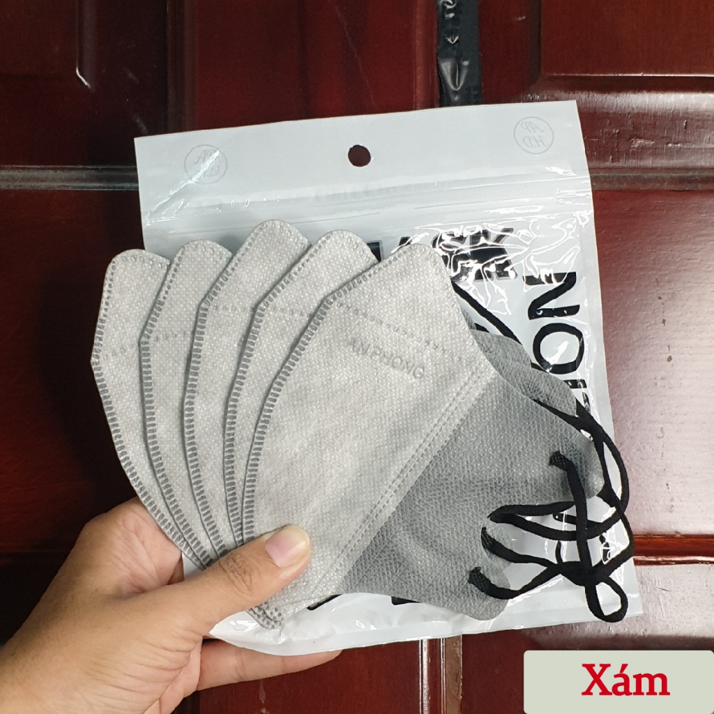 Khẩu Trang 5D An Phong Careion Hàng 3 Lớp Có Giấy Kháng Khuẩn.
