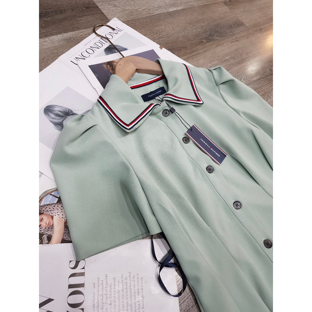 Đầm váy polo Tomy xòe nhún eo hàng xuất dư xịn nhiều màu