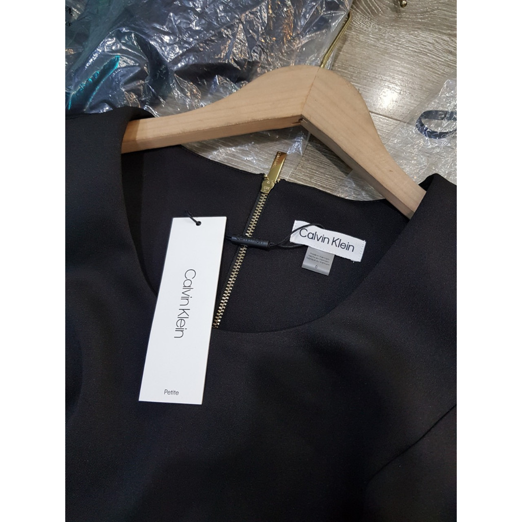 Đầm váy CK body tay bồng vải co giãn