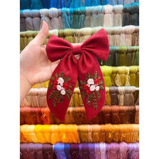 Nơ buộc tóc thêu tay (handmade by Pong )