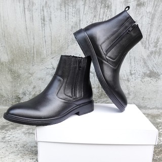 Chelsea boot nam da bò không sử dụng thun co giãn , khóa kéo YKK (BH 12 tháng)