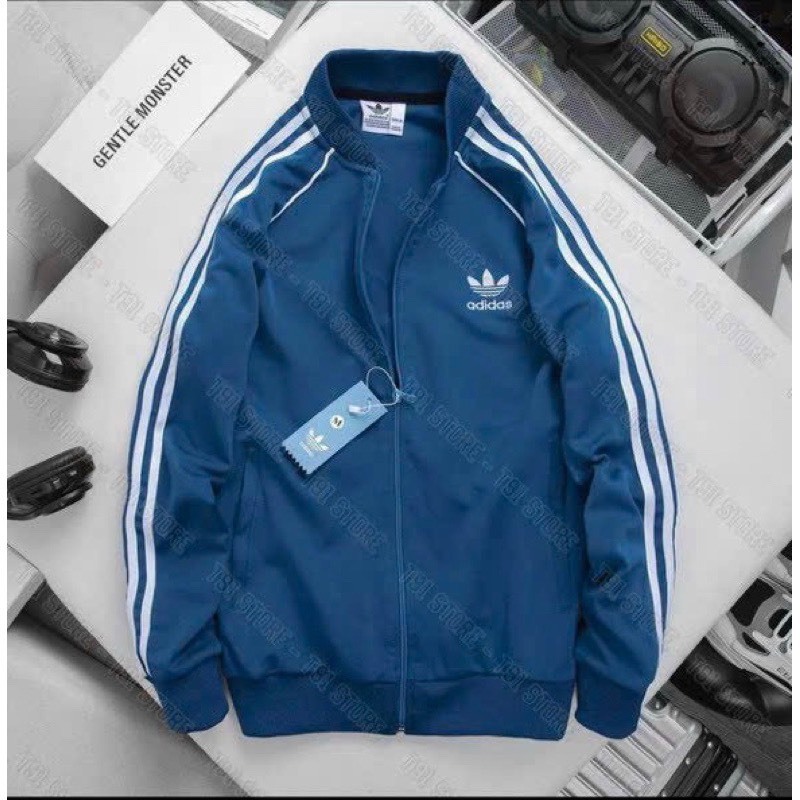 Áo Khoác Bomber SST ADIDAS Chất Poly Co Giãn 4 Chiều Cao Cấp Thời Trang Nam Nữ Đẹp