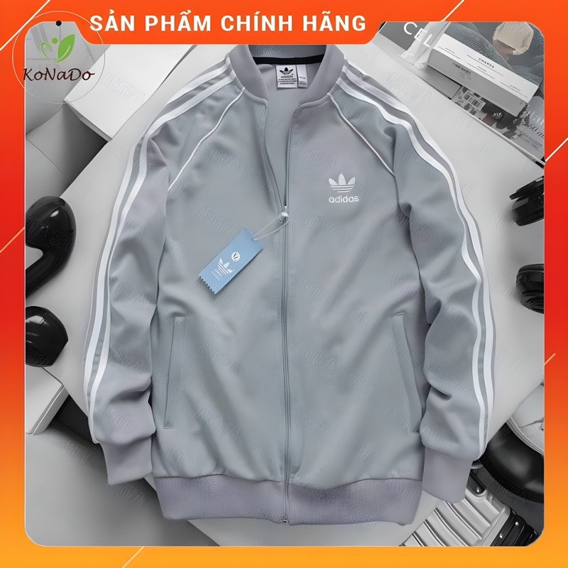 Áo Khoác Bomber SST ADIDAS Chất Poly Co Giãn 4 Chiều Cao Cấp Thời Trang Nam Nữ Đẹp