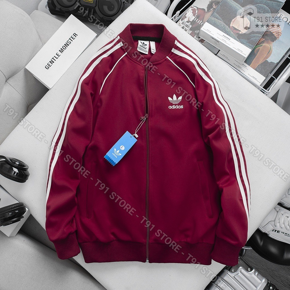 Áo Khoác Bomber SST ADIDAS Chất Poly Co Giãn 4 Chiều Cao Cấp Thời Trang Nam Nữ Đẹp