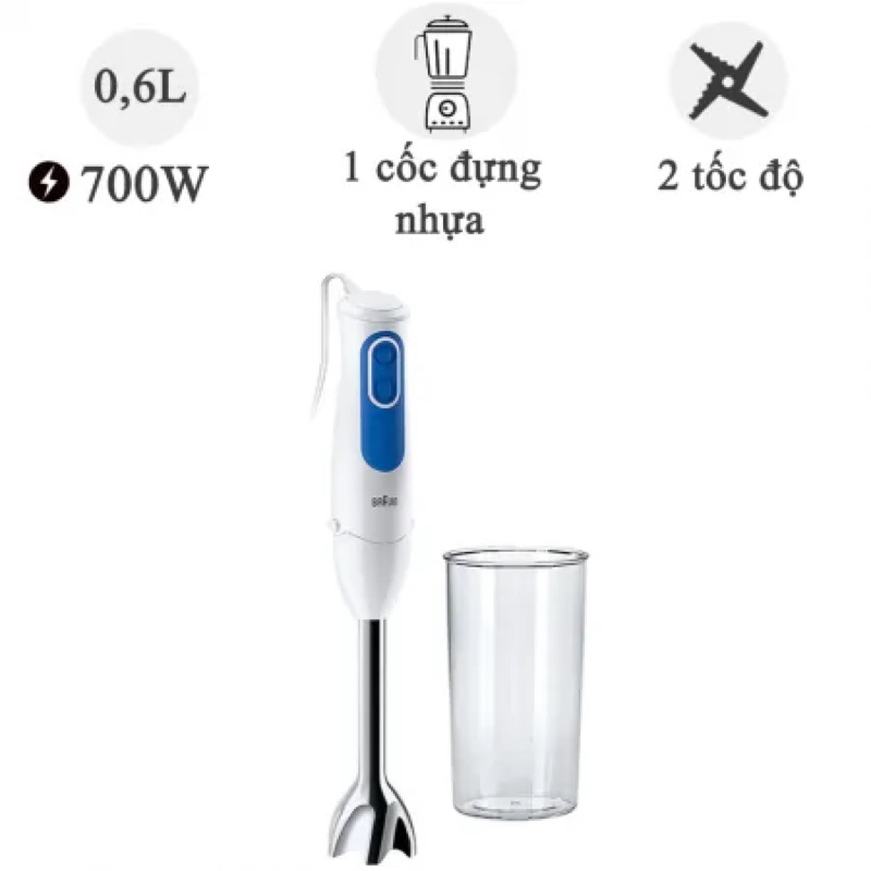Máy xay Braun MQ3000+ Smoothie - Hàng chính hãng