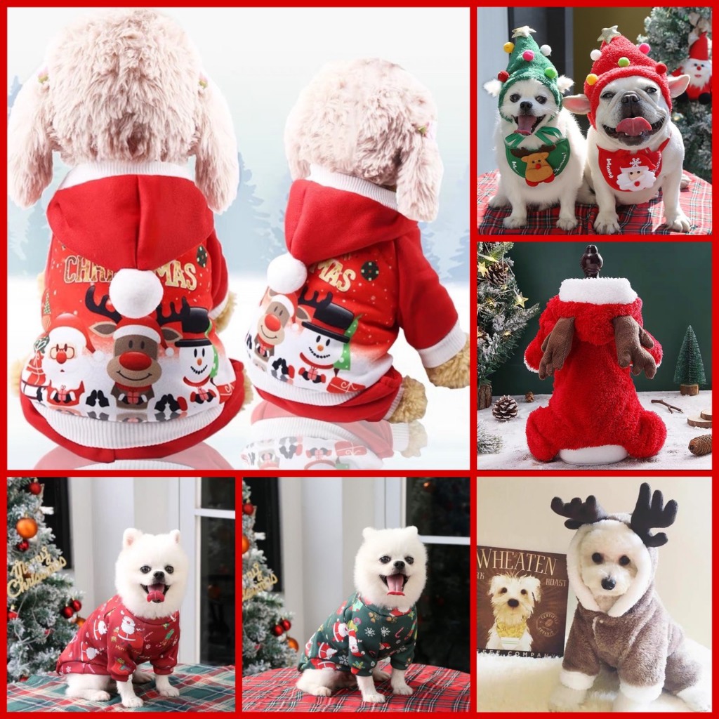 Quần áo giữ nhiệt cho chó mèo lễ giáng sinh Noel dễ thương cao cấp - Lna