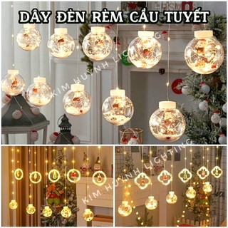 Dây đèn Led nháy rèm banh cầu tuyết trang trí Giáng Sinh Noen