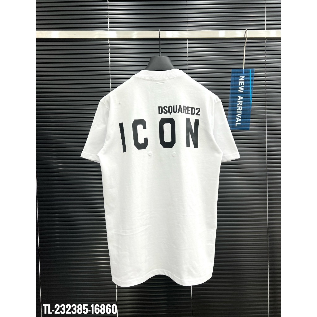 🔥Hot🔥Áo thun Dsquared2 2 khóa ngực in chữ lưng thiết kế hot trend Nam nữ New 2023