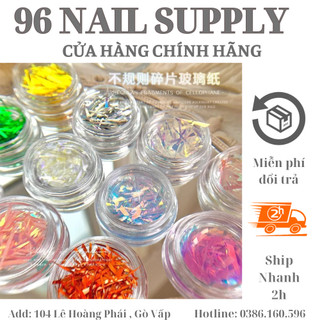 Sét giấy thủy tinh, Giấy bóng kính galaxy phụ kiện trang trí móng nail