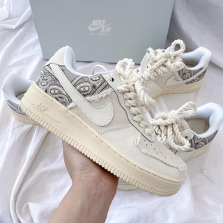 Giày_Nike Air Force 1 dây thừng, giày AF1 Custom Travis BigBag thổ cẩm bản cao cấp full phụ kiện