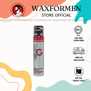 Gôm xịt tạo kiểu tóc gatsby set & keep spray super hard - wax for men